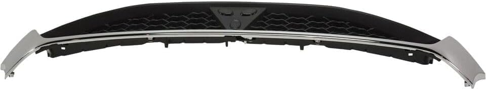 Front Grille Assembly Texture Black Insert With Chrome Molding Plastic Direct Replacement Compatible With 2016-2017 Mitsubishi Lancer MI1200267 7450B019