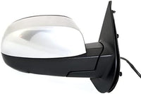 Set Of 2 Front Power Mirror Manual Folding Heated Chrome Right & Left Side Direct Replacement Compatible With 2007-2013 Chevrolet Silverado / 2007-2014 Suburban Avalanche Sierra 1500