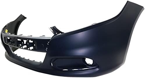 Front Bumper + Upper Cover + Molding Primed Direct Replacement Compatible With 2013-2016 Dodge Dart CH1000A09 CH1014106 CH1044110 1UT51TZZAA 1TS71TZZAF 1WC26TZZAC