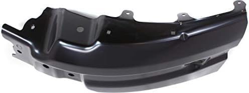 Front Bumper Extensions Brackets Steel + End Caps Textured Plastic Left Driver & Right Passenger Side Direct Replacement Compatible With 2007-2013 Chevrolet Silverado 1500