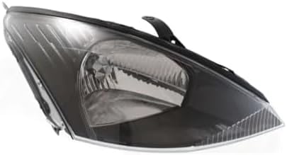 Set of 2 Front Headlight Assembly With Gray Interior Right Passenger & Left Driver Side Direct Replacement Compatible With 2003-2004 Ford Focus FO2502199 FO2503199 3S4Z13008AD