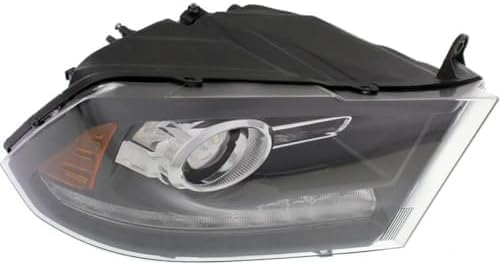 Set Of 2 Front Headlight Assembly With Black Interior Right Passenger & Left Driver Side Direct Replacement Compatible With 2014-2015 Ram 1500 2500 3500 CH2503245 CH2502245 68093220AB