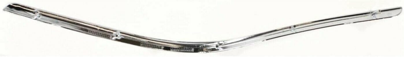 Set Of 2 Front Bumper Molding Chrome Plastic Left Driver & Right Passenger Side Direct Replacement Compatible With 1998-2002 Lincoln Town Car FO1059273 FO1058273 F8VZ17K833BA