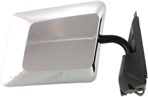 Set Of 2 Front Mirror Manual Adjust & Folding Non-Heated Chrome Left Driver & Right Passenger Side Direct Replacement Compatible With 1982-1993 Chevrolet S10 Pickup / 1983-1994 Blazer