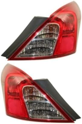 Set Of 2 Tail Light Outer Assembly Plastic Left Driver & Right Passenger Side Direct Replacement Compatible With 2012-2019 Nissan Versa NI2801194 NI2800194 265503AN0A 265553AN0A
