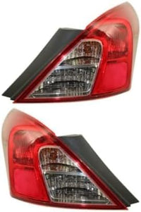 Set Of 2 Tail Light Outer Assembly Plastic Left Driver & Right Passenger Side Direct Replacement Compatible With 2012-2019 Nissan Versa NI2801194 NI2800194 265503AN0A 265553AN0A