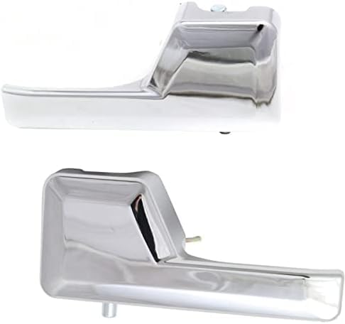 Set of 2 Front Interior Door Handle Chrome Left Driver & Right Passenger Side Direct Replacement Compatible with 2007-2011 Lincoln MKX FO1353153 FO1352153 7T4Z7822600BA 7T4Z7822601BA