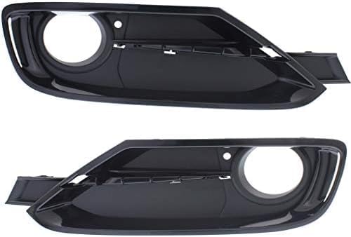 Set Of 2 Front Fog Light Molding Primed Right Passenger & Left Driver Side Direct Replacement Compatible With 2012-2015 BMW 328d / 320i BM1039127 BM1038127 51117300738 51117300737