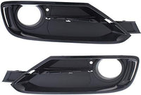 Set Of 2 Front Fog Light Molding Primed Right Passenger & Left Driver Side Direct Replacement Compatible With 2012-2015 BMW 328d / 320i BM1039127 BM1038127 51117300738 51117300737