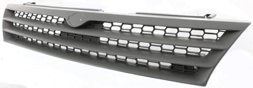 Front Grille Textured Gray Shell And Insert Plastic Direct Replacement Compatible With 1995-1997 Nissan Altima NI1200168 623104E825
