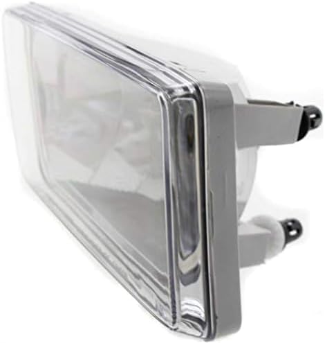 Front Bumper End Caps Chrome With Fog Lights Assembly Plastic Left Driver & Right Passenger Side Direct Replacement Compatible With 2007-2013 Chevrolet Silverado 1500