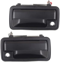 Set of 2 Front Exterior Door Handle Smooth Black with Key Hole Left Driver & Right Passenger Side Direct Replacement Compatible with 1994-2004 GMC Sonoma / 1995-2005 Chevrolet Blazer