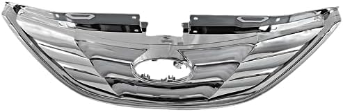 Front Grille Assembly Chrome Shell And Insert Direct Replacement Compatible With 2011-2013 Hyundai Sonata HY1200154 863503S100