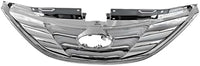 Front Grille Assembly Chrome Shell And Insert Direct Replacement Compatible With 2011-2013 Hyundai Sonata HY1200154 863503S100