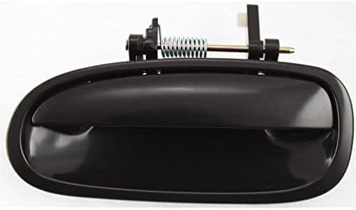 Set Of 2 Rear Exterior Door Handle Smooth Black Plastic Without Keyhole Right Passenger & Left Driver Side Direct Replacement Compatible With 1996-2000 Honda Civic HO1521101 HO1520101