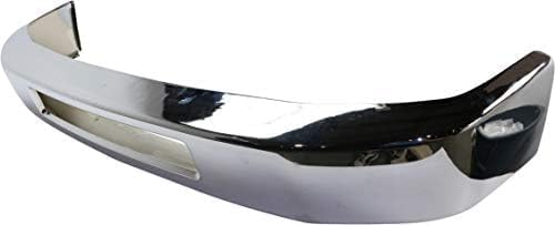 Front Bumper Chrome Steel + Head Light Assembly Left Driver & Right Passenger Side Direct Replacement Compatible With 2008-2019 Ford Econoline Van