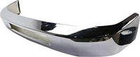 Front Bumper Chrome Steel + Head Light Assembly Left Driver & Right Passenger Side Direct Replacement Compatible With 2008-2019 Ford Econoline Van