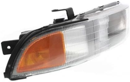 Set Of 2 Front Head Light Assembly Plastic Left Driver & Right Passenger Side Direct Replacement Compatible With 2002-2003 Mitsubishi Galant MI2502122 MI2503122 MR972843 MR972844