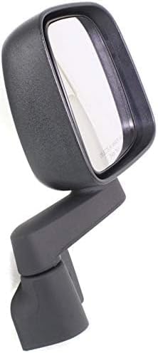 Front Mirror Manual Folding Non-Heated Textured Right Passenger Side Direct Replacement Compatible With 2003-2006 Jeep Wrangler CH1321259 CH1321240 CH1321234 55395060AD 55395060AB
