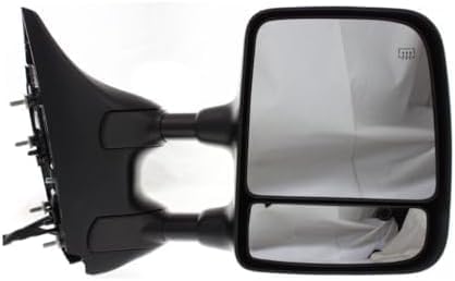 Set Of 2 Front Power Mirror Manual Folding Heated Chrome Plastic Left Driver & Right Passenger Side Direct Replacement Compatible With 2004-2005 Nissan Titan SE NI1321202 NI1320202