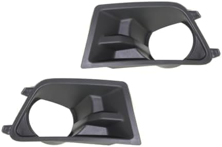 Set Of 2 Front Fog Light Molding Textured Plastic Left Driver & Right Passenger Side Direct Replacement Compatible With 2010-2012 Ford Mustang FO1039138 FO1038138