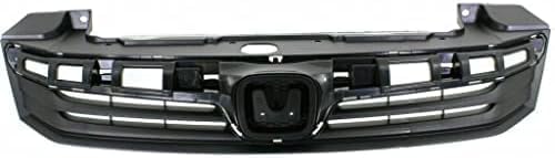 Front Grille Assembly Primed Shell And Insert Direct Replacement Compatible With 2012 Honda Civic HO1200206 71121TR0A01