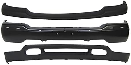 AUTOS PARTS PLUS Front Bumper Steel + Upper Cover + Lower Valance Panel Primed Direct Replacement Compatible With 1999-2002 GMC Sierra / 2001-2006 Yukon 1500 2500 GM1051105 GM1002374 GM1092171