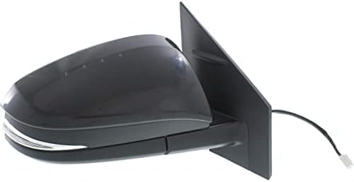 Set Of 2 Front Power Mirror Manual Folding Heated Primed Right Passenger & Left Driver Side With LED Signal Light Replacement Compatible With 2013-2015 Toyota RAV4 TO1321310 TO1320310