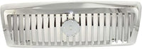 Front Grille Assembly Chrome Plastic Shell And Insert Direct Replacement Compatible With 2006-2011 Mercury Grand FO1200490 6W3Z8200AA