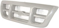 Front Header Panel Thermoplastic And Fiberglass + Grille Textured Gray Shell And Insert Direct Replacement Compatible With 1998-2000 Ford Ranger FO1200343 FO1220215 F87Z8200JA