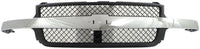 Front Grille Black Mesh With Chrome Center Bar Direct Replacement Compatible With 2001-2002 Chevrolet Silverado 2500HD / 3500 GM1200523 15088290