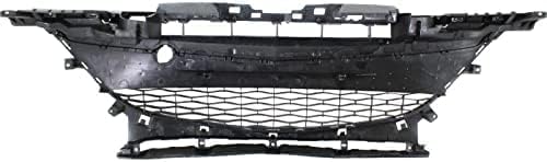 Front Bumper Grille Gray Plastic Direct Replacement Compatible With 2010-2011 Mazda 3 MA1036114 BBN2501T0K