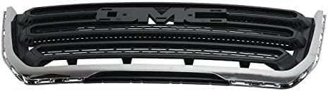 Front Grille Assembly Textured Shell And Insert Plastic With Chrome Frame Direct Replacement Compatible With 2016-2017 GMC Terrain GM1200723 23379208