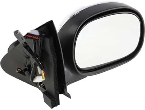 Set of 2 Front Power Mirror Manual Folding Non-Heated Chrome Right Passenger & Left Driver Side Direct Replacement Compatible With 1997-1999 Ford F-250/1997-2004 F-150 FO1320138