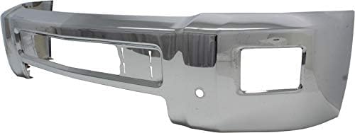 Front Bumper Chrome Steel with Fog Light Holes Direct Replacement Compatible with 2015-2019 Chevrolet Silverado 2500/3500 HD GM1002850 23229369