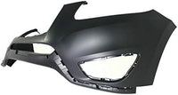 Front Bumper Cover Primed Plastic + Lower Valance + Grille + Fog Lights Left Driver & Right Passenger Side Direct Replacement Compatible With 2010-2012 Hyundai Santa Fe