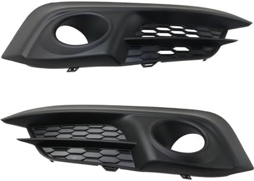 Set Of 2 Front Fog Lamp Molding Primed Right Passenger & Left Driver Side Direct Replacement Compatible With 2016-2018 Honda Civic HO1039129 HO1038129 71103TBAA10 71108TBAA10