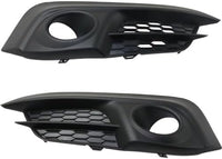 Set Of 2 Front Fog Lamp Molding Primed Right Passenger & Left Driver Side Direct Replacement Compatible With 2016-2018 Honda Civic HO1039129 HO1038129 71103TBAA10 71108TBAA10