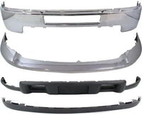 Front Bumper + Grille + Upper Cover Chrome + Valance + Extension Textured + Set Of 6 Bracket Right & Left Side Direct Replacement Compatible With Chevy Silverado 2500HD 3500HD 2011-14