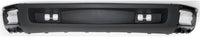 Front Bumper Impact Bar Chrome + Lower Valance Textured + End Caps Left Driver & Right Passenger Side Direct Replacement Compatible With 2007-2008 Chevrolet Silverado 1500 GM1002830