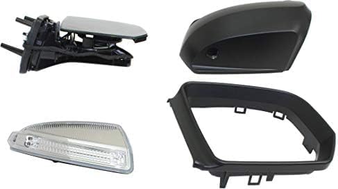 Front Power Mirror Manual Folding Heated Primed With Signal & Puddle Light Right Side Direct Replacement Compatible With 2009-2010 Mercedes Benz GL-Class/ML-Class 1648102893