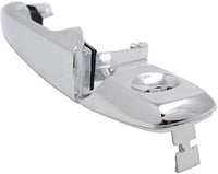 Front Exterior Door Handle + Cover Chrome Plastic with Keyhole Left Driver Side Direct Replacement Compatible with 2007-2010 Ford Edge / 2009-2019 Flex 7T4Z7822404AB-PFM