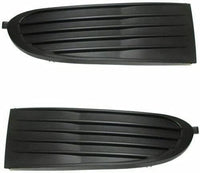 Front Bumper Centre Grille + Fog Light Cover Textured Left Driver & Right Passenger Side Direct Replacement Compatible With 2009-2013 Dodge Journey CH1039134 CH1038134 CH1036112