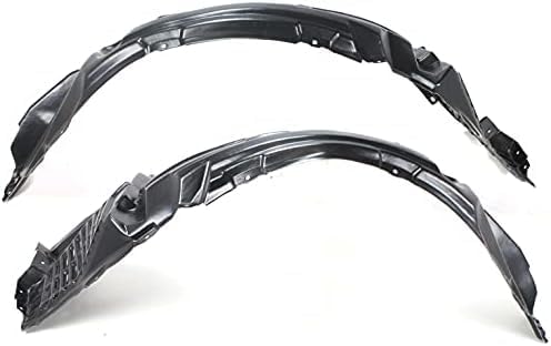Set Of 2 Front Fender Liner Plastic Left Driver & Right Passenger Side Direct Replacement Compatible With 2008-2015 Mitsubishi Lancer MI1249123 MI1248123 5370A386 5370A385