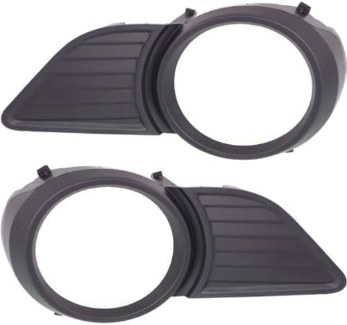 Front Fog Light Molding Primed Plastic Without Chrome Trim Left Driver & Right Passenger Side Direct Replacement Compatible With 2011-2017 Toyota Sienna TO1039145 TO1038145