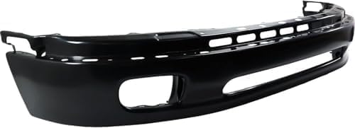 Front Bumper Primed Steel + Upper Cover Textured + Bumper Mounting Bracket Left Driver And Right Passenger Side Direct Replacement Compatible With 2000-2006 Toyota Tundra TO1002171