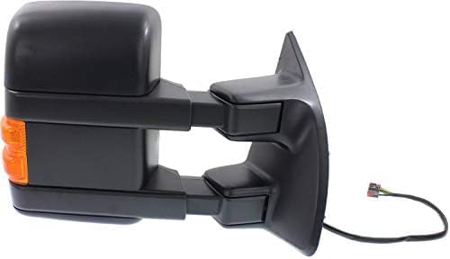 Front Power Mirror Towing Manual Folding Heated Textured Right Passenger Side Direct Replacement Compatible with 2011-2012 Ford F-Series Super Duty FO1321401 BC3Z17682BA