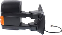 Front Power Mirror Towing Manual Folding Heated Textured Right Passenger Side Direct Replacement Compatible with 2011-2012 Ford F-Series Super Duty FO1321401 BC3Z17682BA