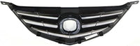 Front Grille Primed Shell And Horizontal Bar Insert Plastic Direct Replacement Compatible With 2003-2005 Mazda 6 MA1200173 GM9A50711ACC