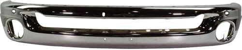 Front Bumper Steel + Upper Cover + Lower Valance Air Dam + Moldings + Fog Lamps Left & Right Side Direct Replacement Compatible With 2002-2005 Dodge Ram 1500/2003-2005 2500 3500